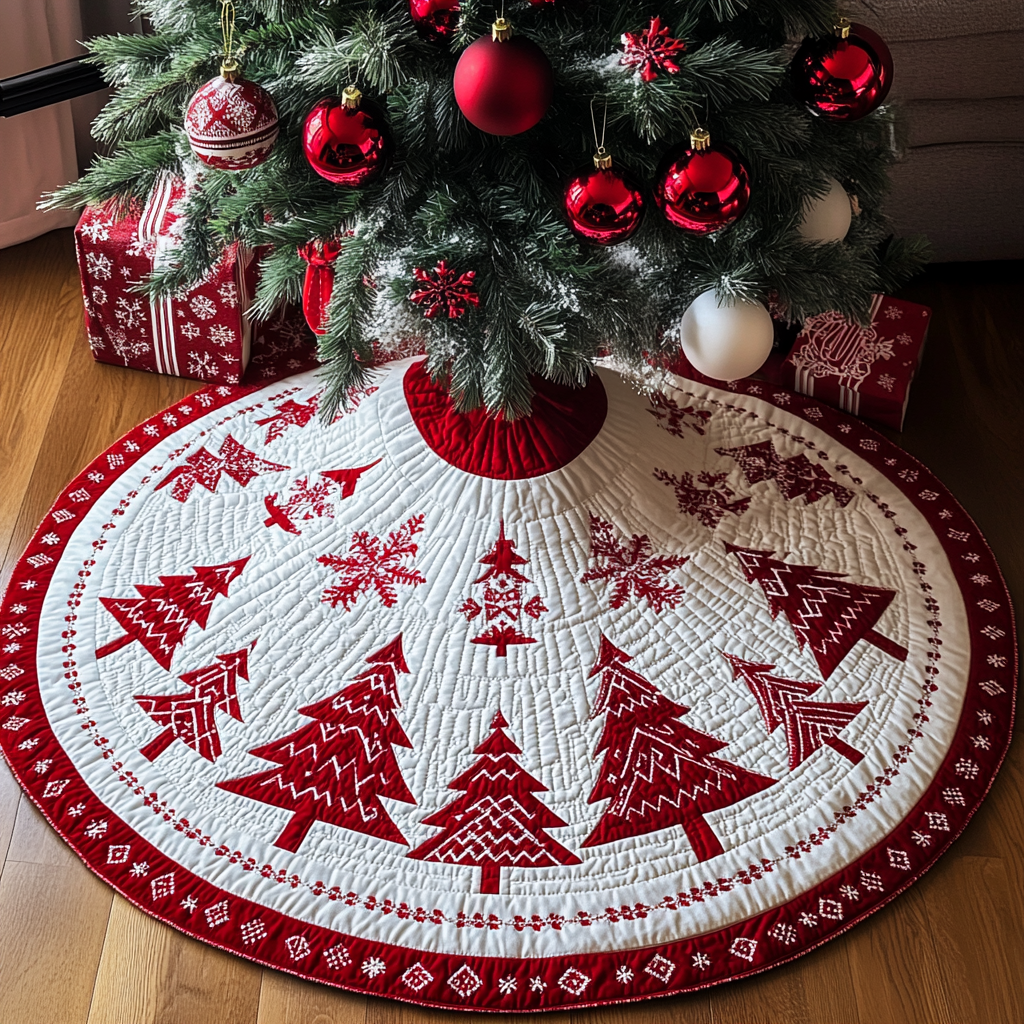 Christmas Tree TAI141124319 Quilted Tree Skirt