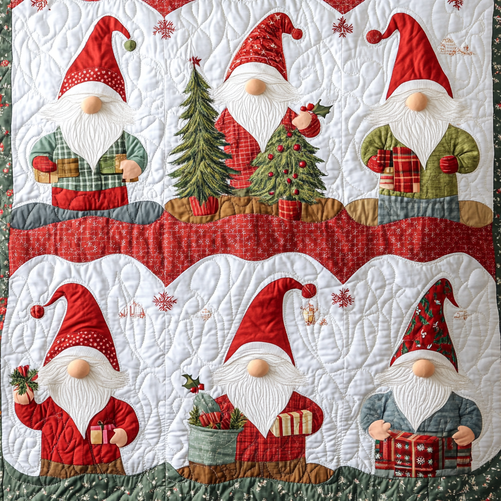 Christmas Gnome TAI201124407 Quilt Blanket