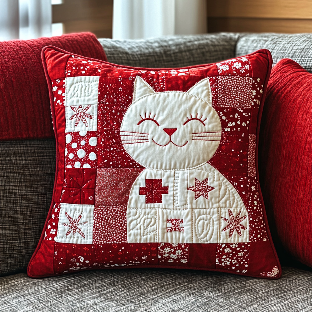 Cat DAI230924221 Quilted Pillow Case