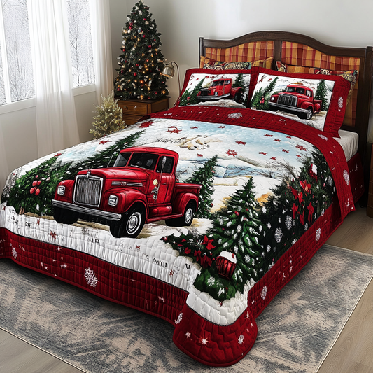 Christmas Truck TAI251124117 Quilt Bedding Set