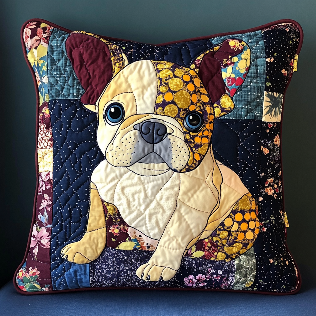 French Bulldog TAI181024550 Quilted Pillow Case