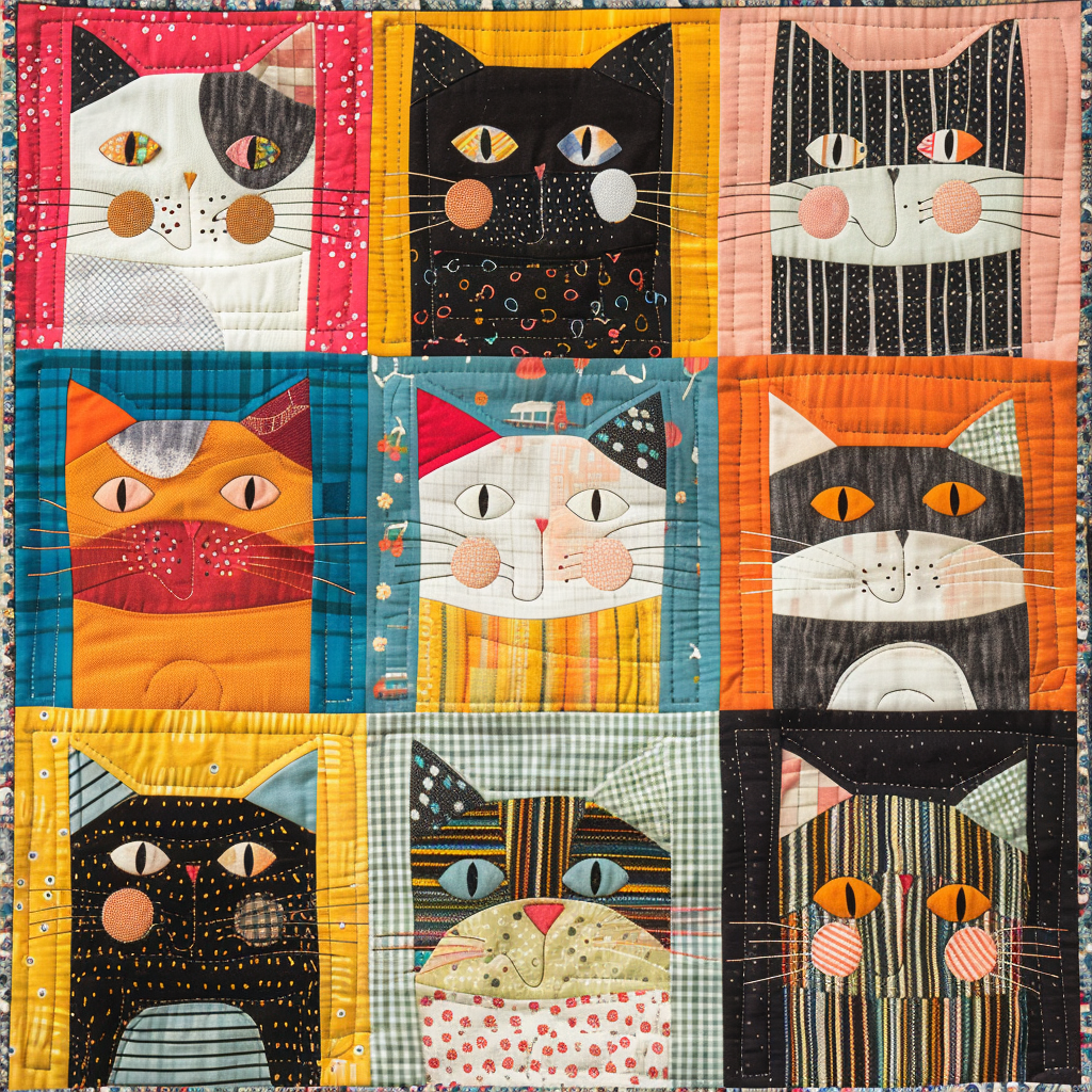 Cat DAI010824079 Quilt Blanket