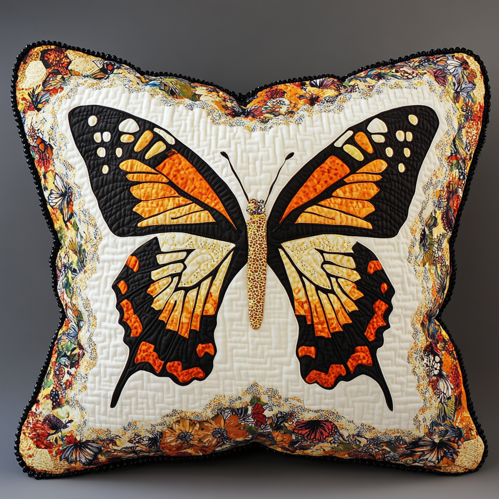 Butterfly TAI130824140 Quilted Pillow Case