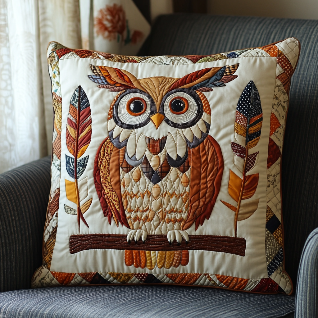 Owl DAI171224155 Quilted Pillow Case