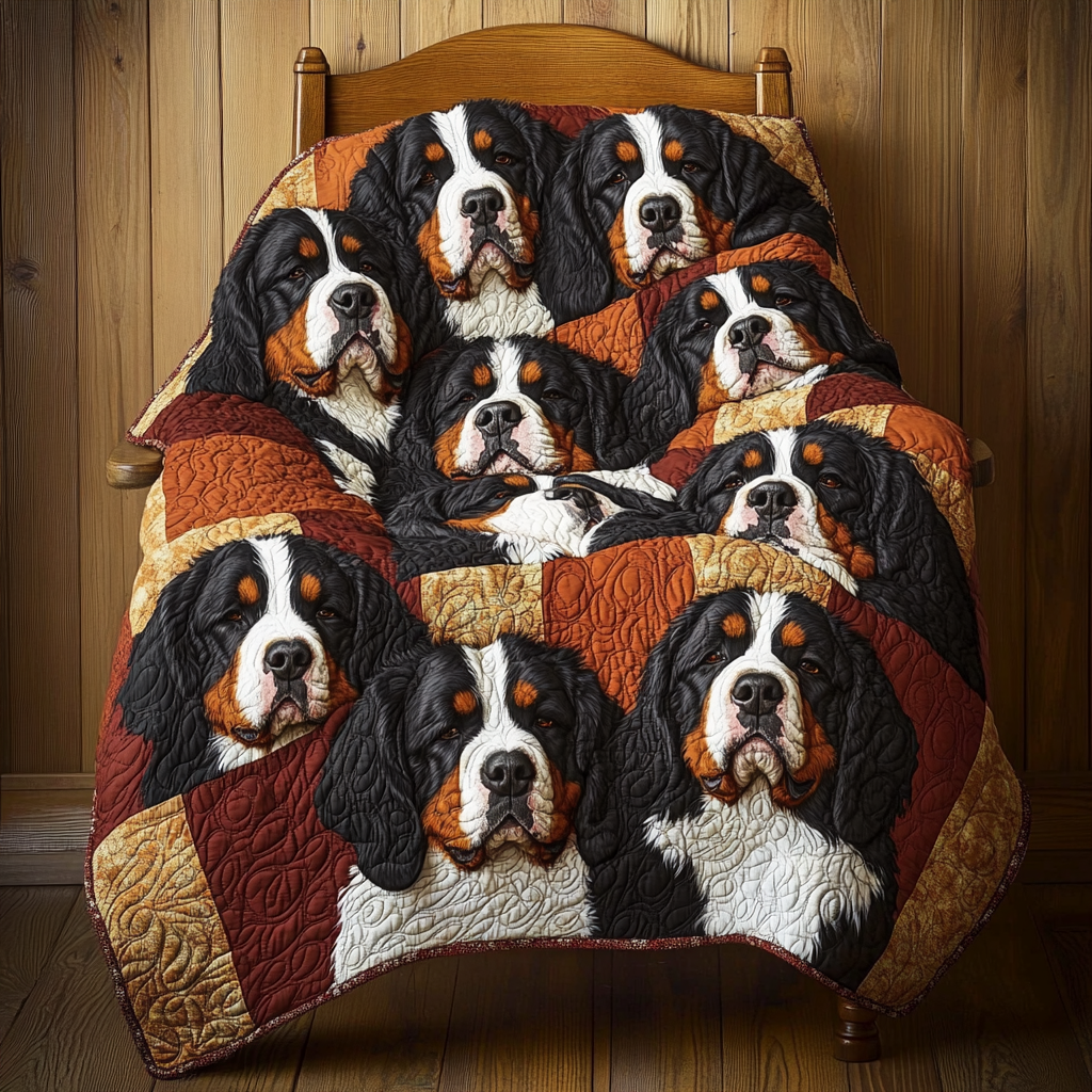 Bernese Mountain Dogs TAI111124244 Quilt Blanket