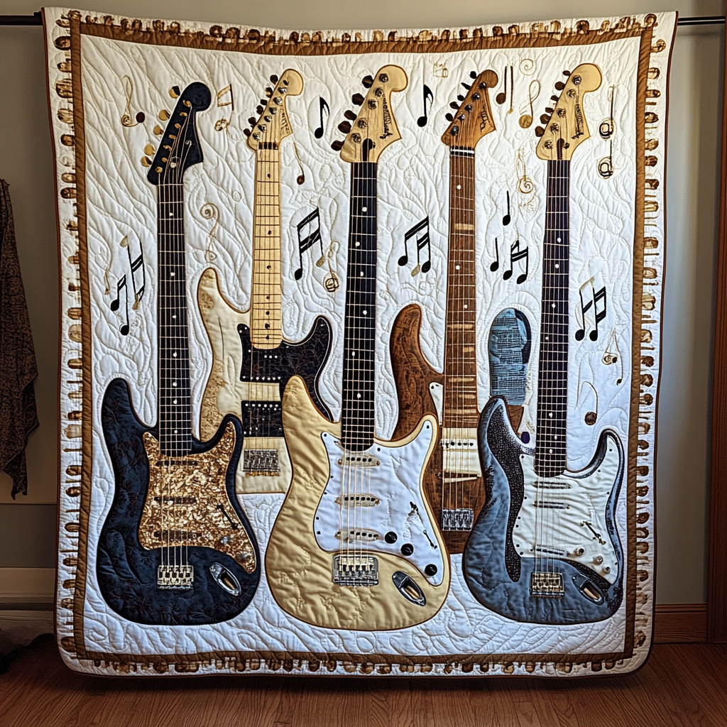 Guitar TAI091024150 Quilt Blanket