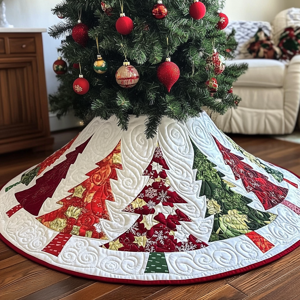 Christmas Tree TAI041024008 Quilted Tree Skirt