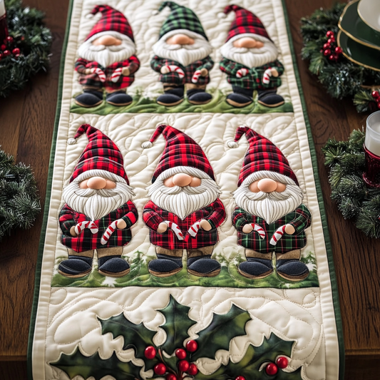 Christmas Gnome TAI101224580 Quilted Table Runner