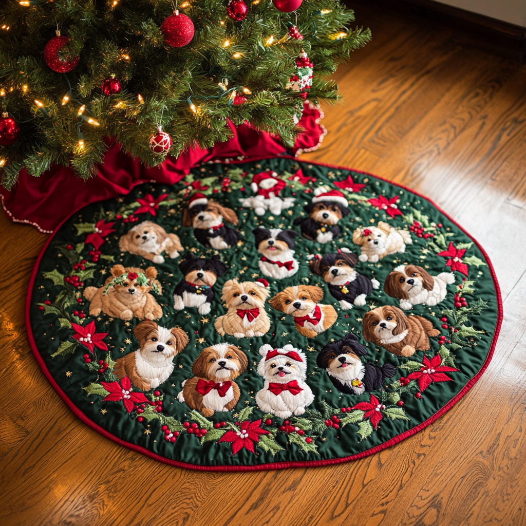 Shih Tzu TAI111124388 Quilted Tree Skirt