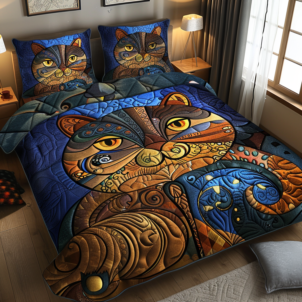 Cat TAI100724099 Quilt Bedding Set