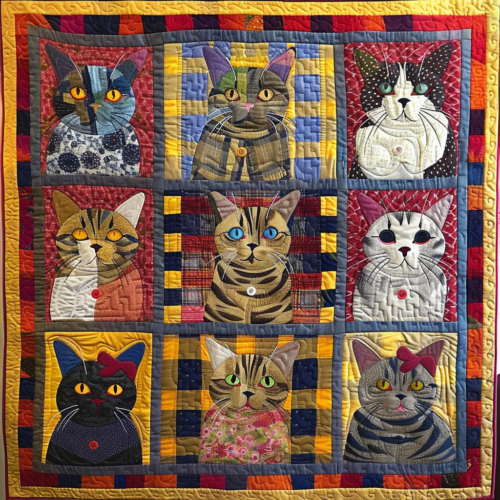 Cat DAI010824082 Quilt Blanket