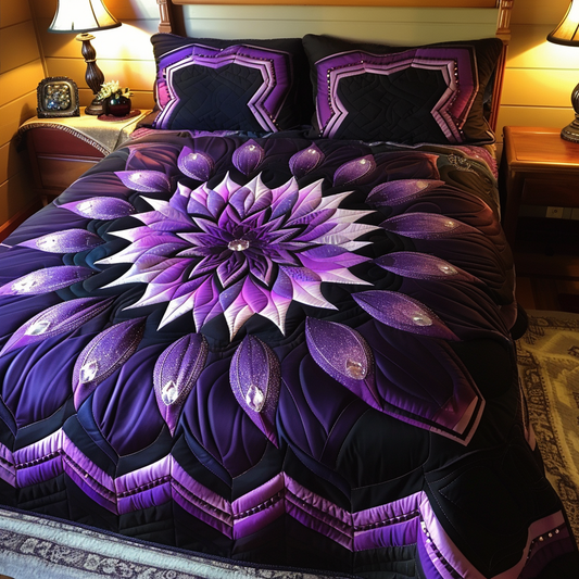 Purple Flower TAI251124161 Quilt Bedding Set