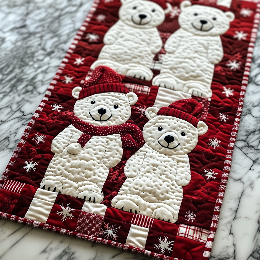 Polar Bear DAI221024283 Quilted Table Runner