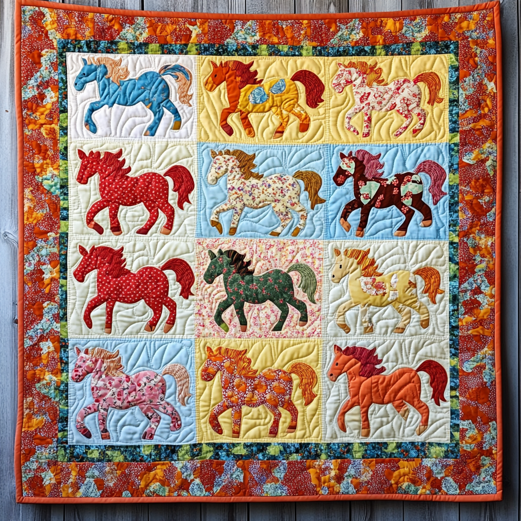 Horse DAI080824015 Quilt Blanket