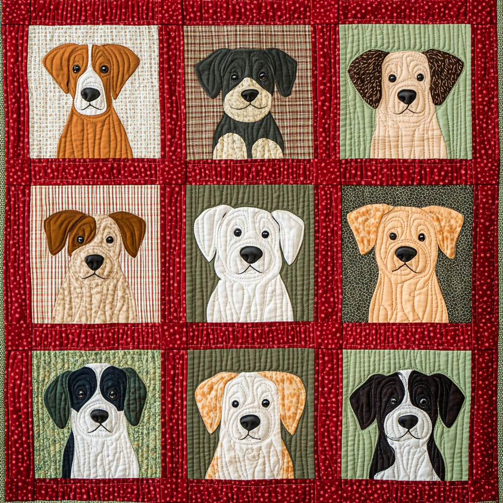 Dogs DAI190824179 Quilt Blanket