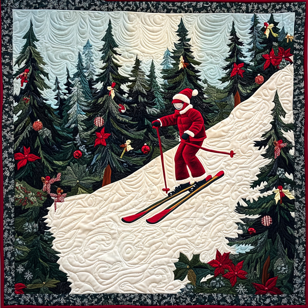 Christmas Ski DAI181124039 Quilt Blanket