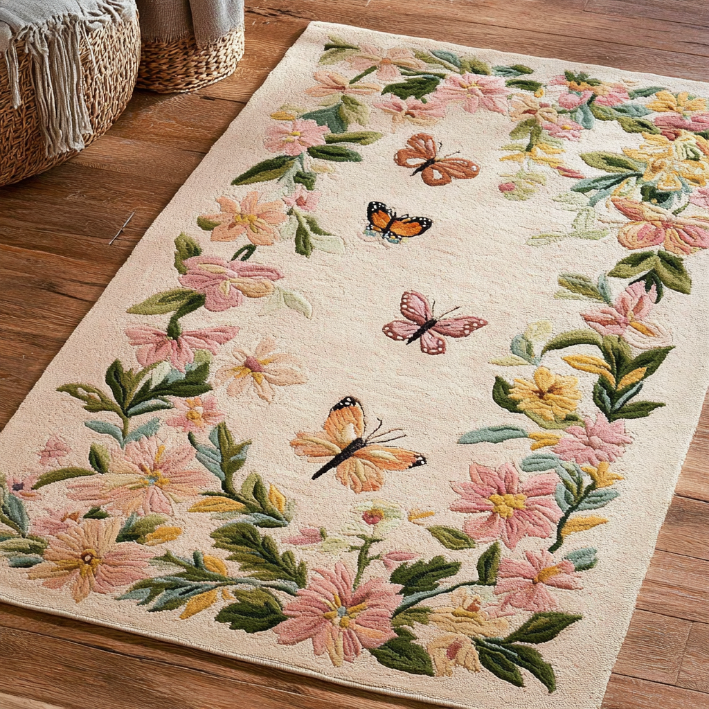 Butterfly Garden TAI141124517 Rug