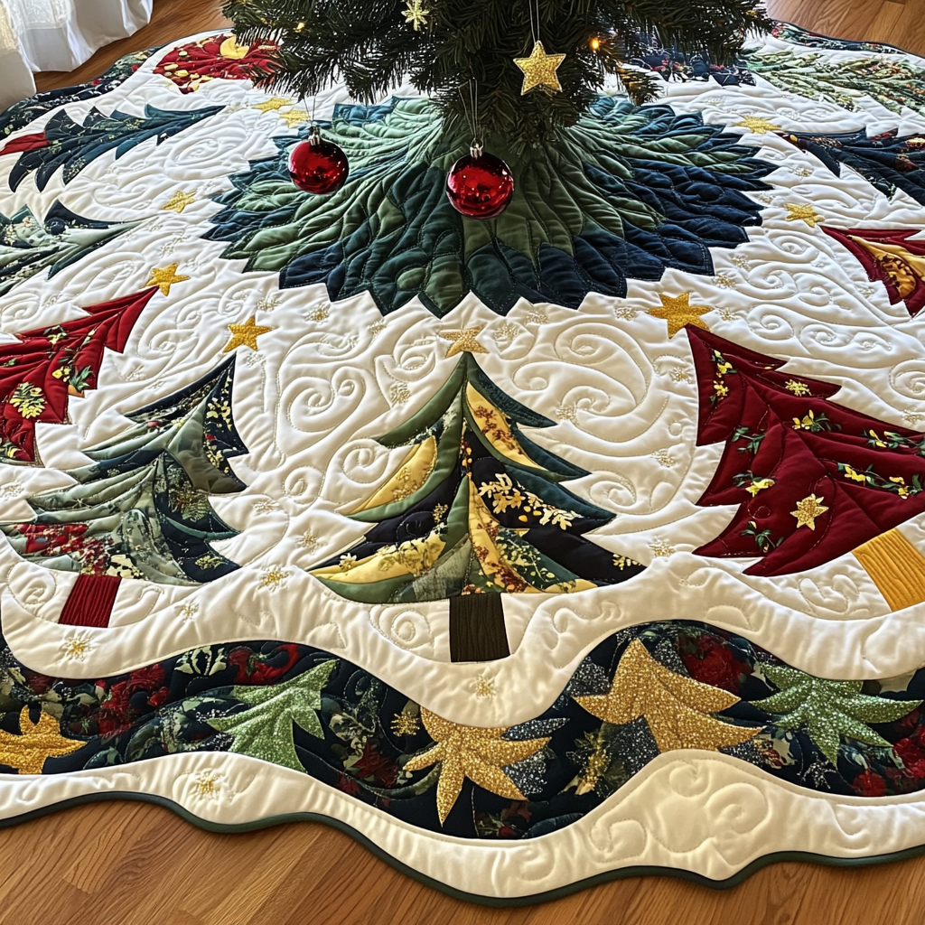 Christmas Tree TAI021024167 Quilted Tree Skirt