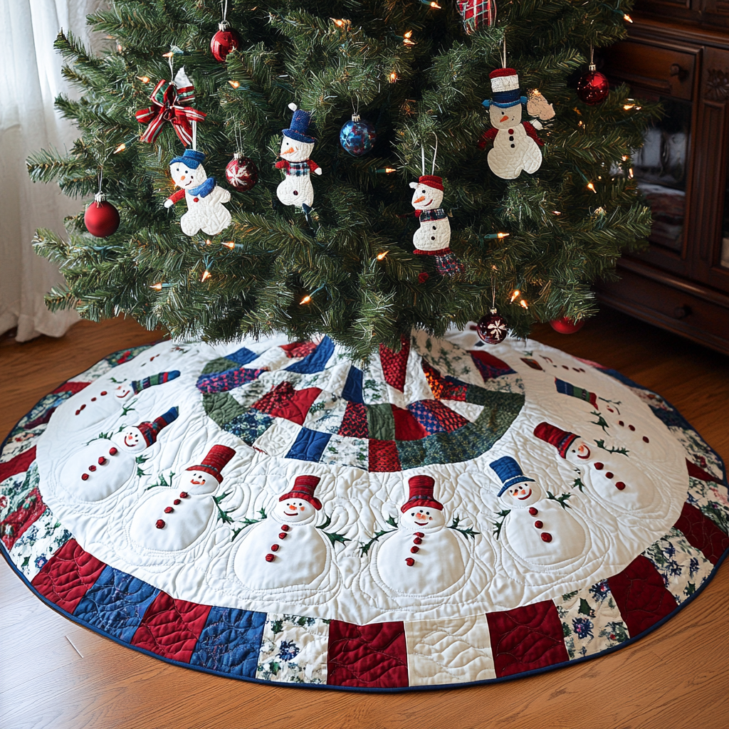 Snowman DAI040924089 Quilted Tree Skirt