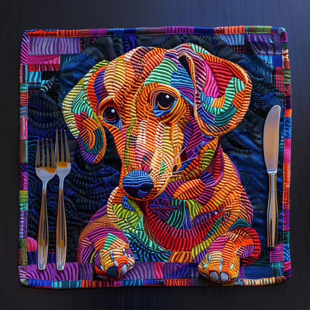 Dachshund TAI21052417 Quilted Placemats