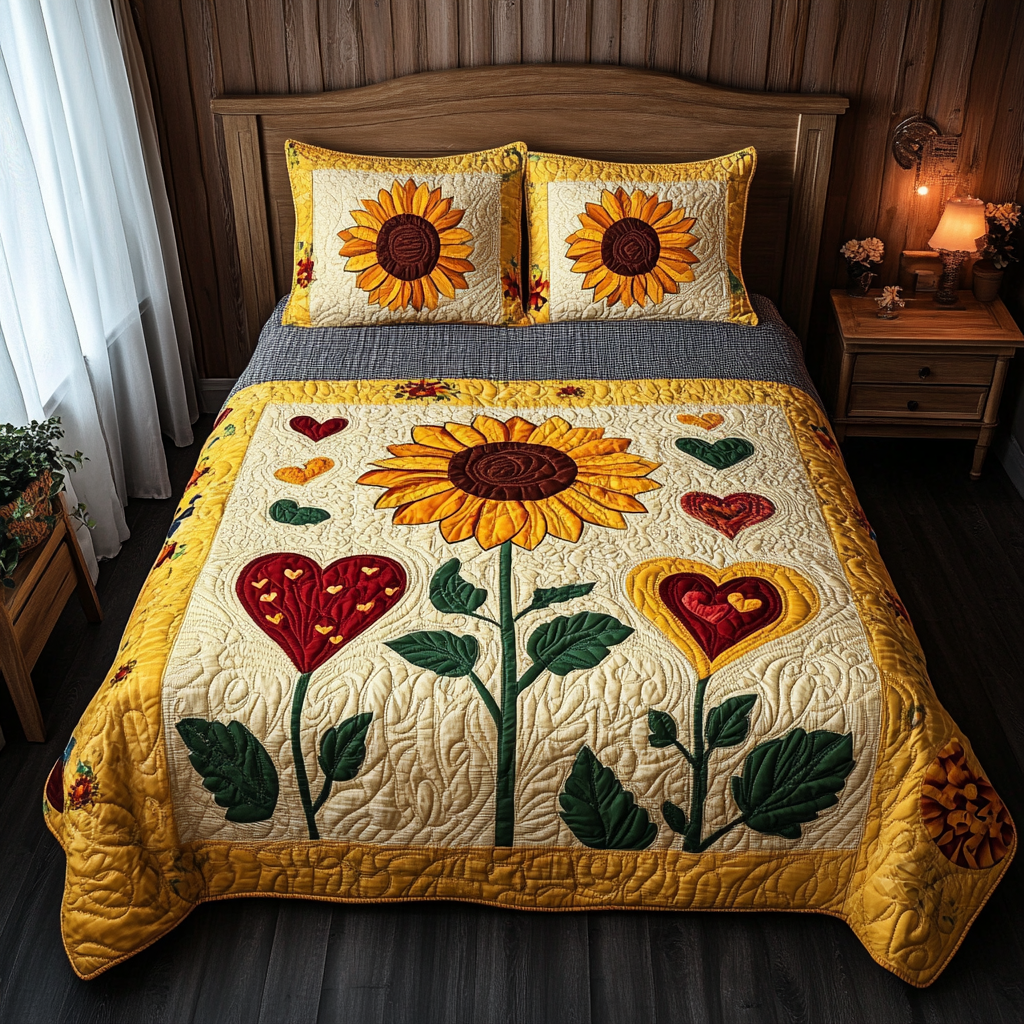 Sunflower DAI190824292 Quilt Bedding Set