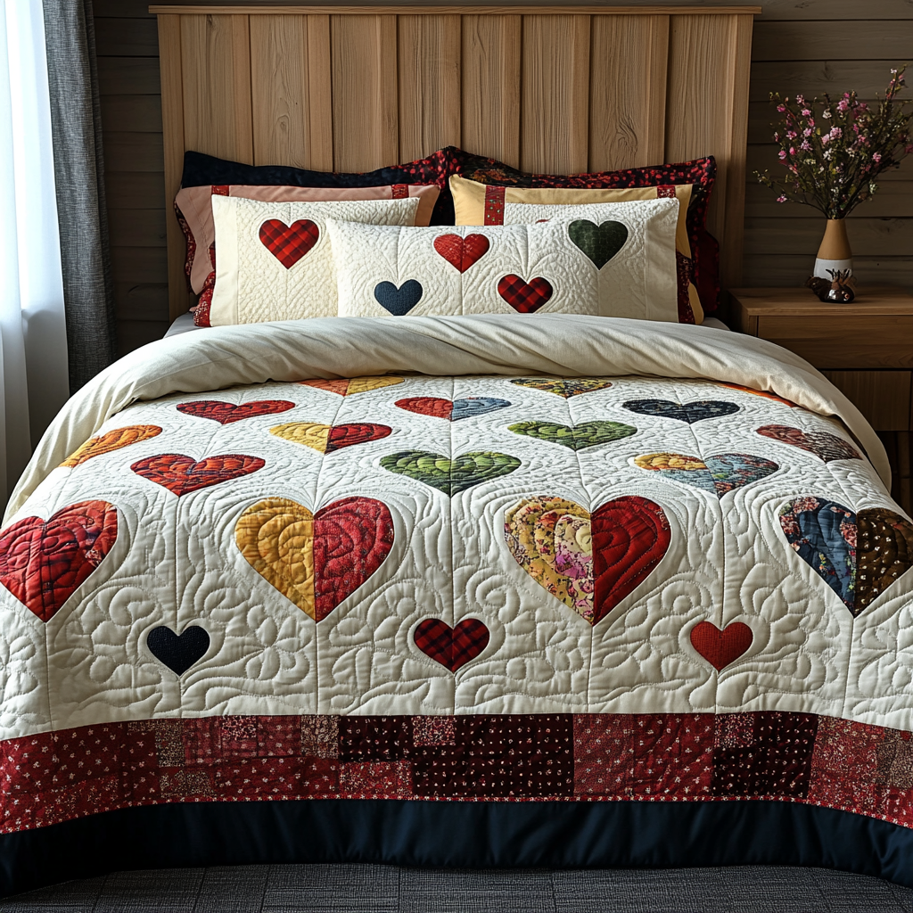 Heart DAI280824103 Quilt Bedding Set