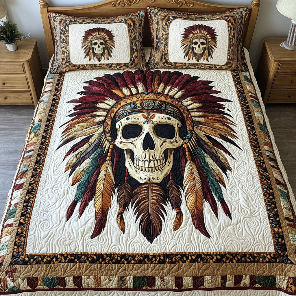 Native American Skull DAI301224234 Quilt Bedding Set