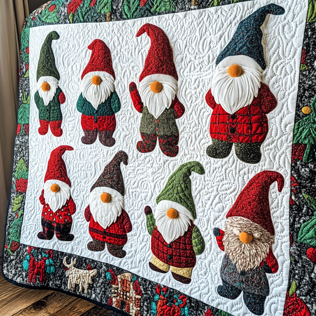 Christmas Gnome TAI260924056 Quilt Blanket