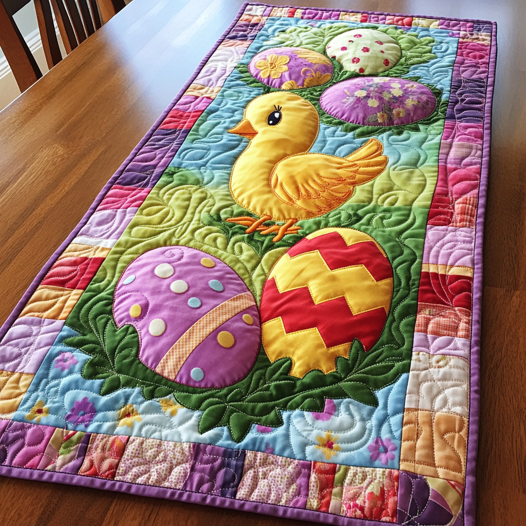 Easter Chick And Egg DAI301224282 Quilted Table Runner