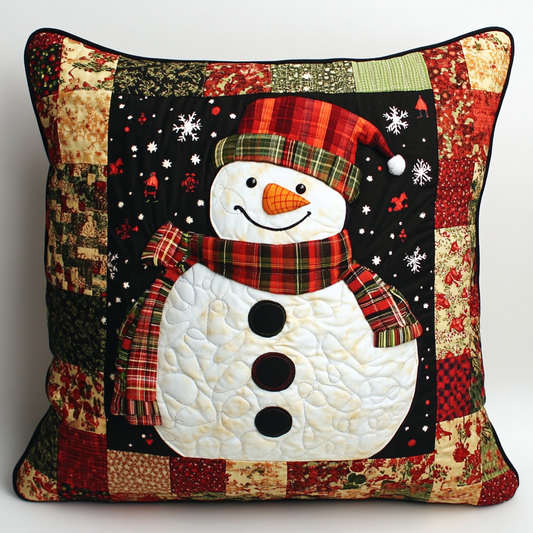 Christmas Snowman TAI130824224 Quilted Pillow Case