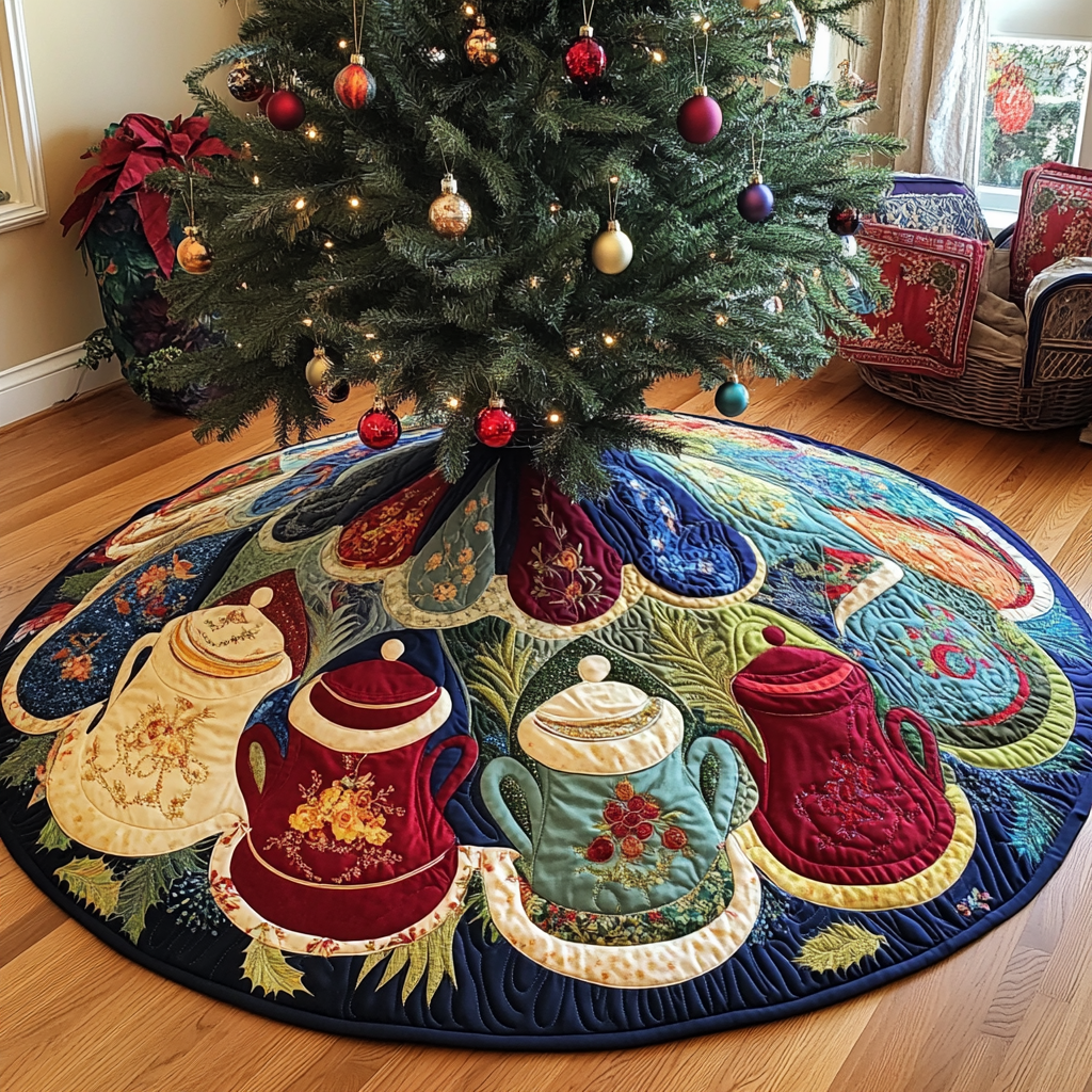 Teapot TAI041024085 Quilted Tree Skirt