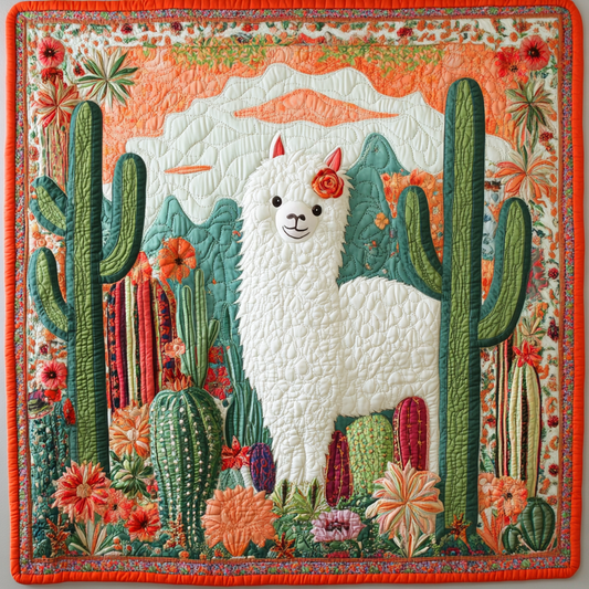 Cactus Alpaca DAI150125061 Quilt Blanket