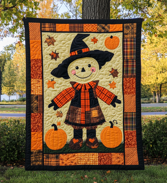 Pumpkin Scarecrow DAI221024154 Quilt Blanket