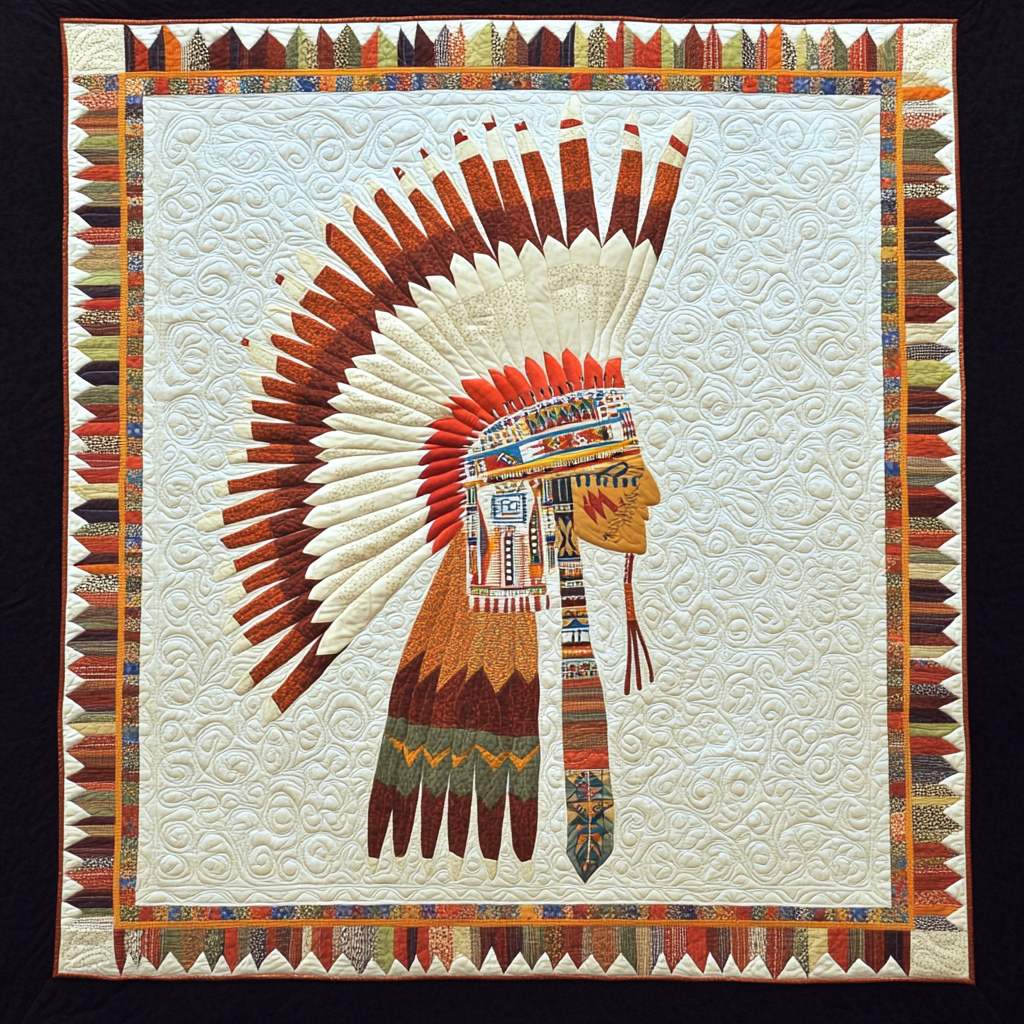 Native American War Bonnet DAI090924098 Quilt Blanket