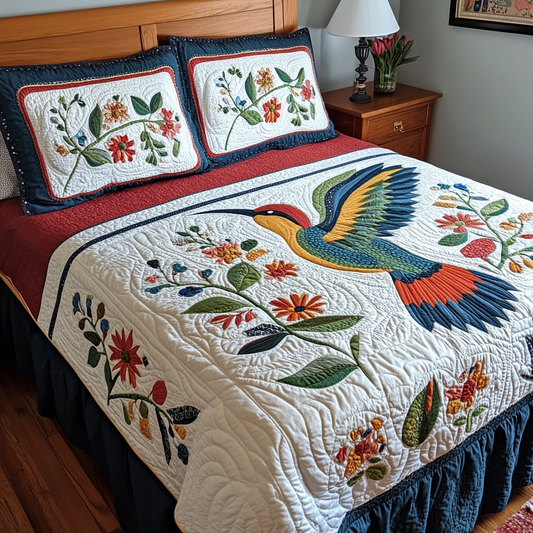 Hummingbird DAI190824325 Quilt Bedding Set