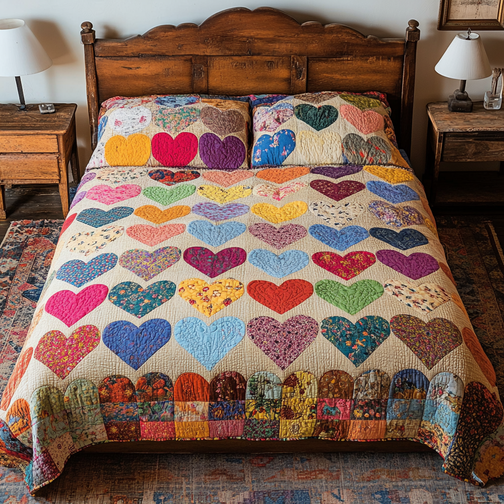 Heart TAI151024459 Quilt Bedding Set