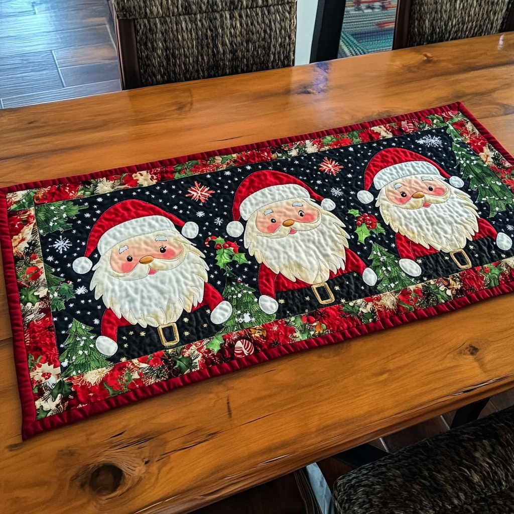 Christmas Santa TAI040924349 Quilted Table Runner