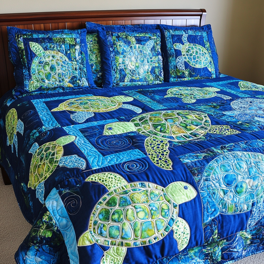 Sea Turtle TAI111124173 Quilt Bedding Set