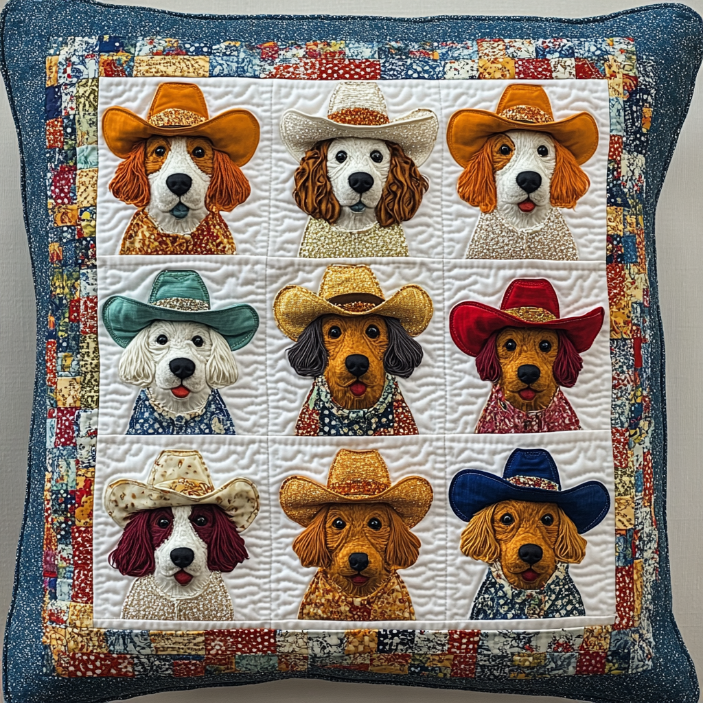 Cowboy Cavalier DAI241224118 Quilted Pillow Case