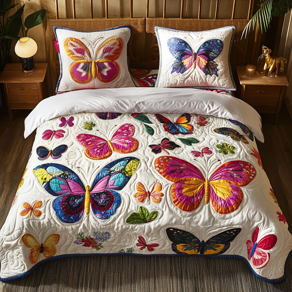 Butterfly DAI110225129 Quilt Bedding Set