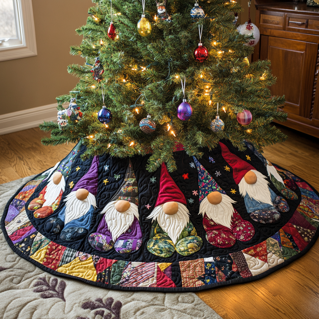 Christmas Gnome TAI021024146 Quilted Tree Skirt