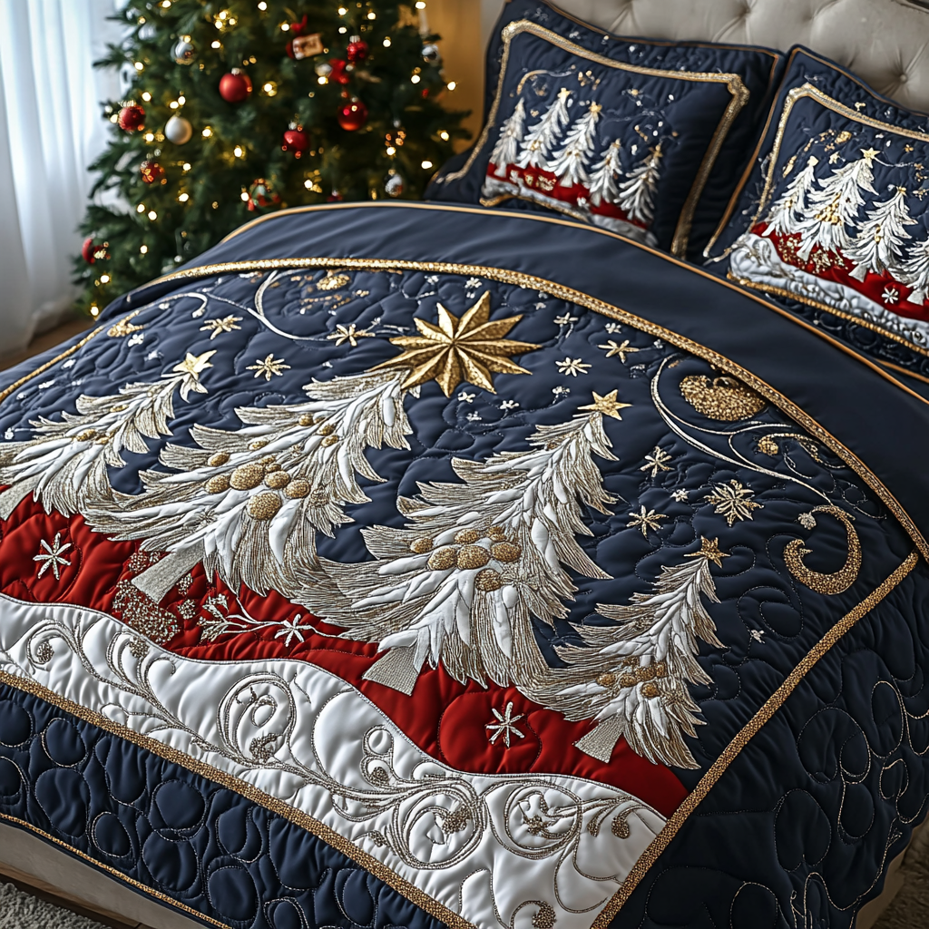 Christmas Tree TAI141124095 Quilt Bedding Set