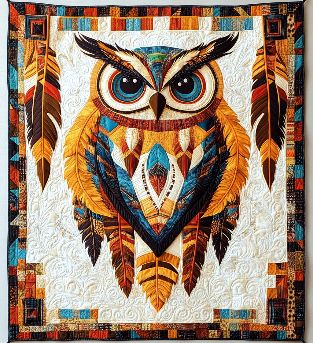 Native American Owl DAI171224059 Quilt Blanket