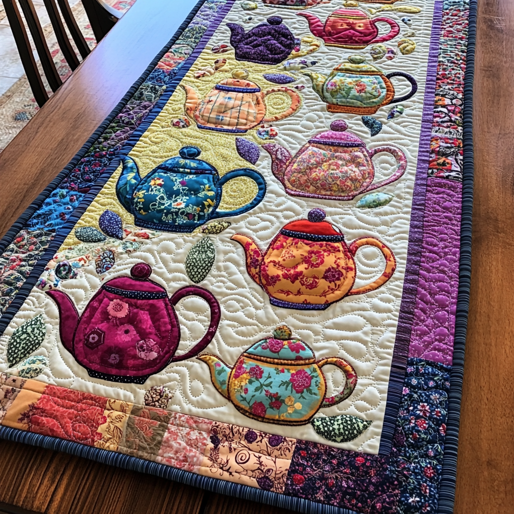 Teapot TAI041024291 Quilted Table Runner