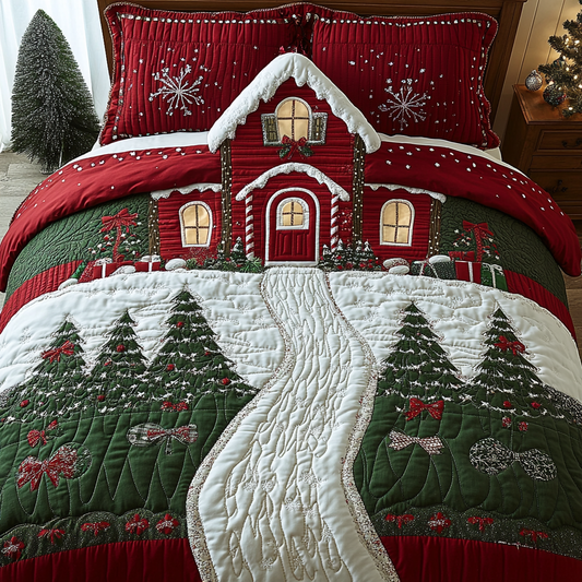 Christmas House TAI141124011 Quilt Bedding Set