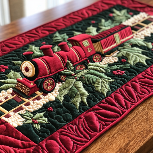 Christmas Train DAI231124154 Quilted Table Runner