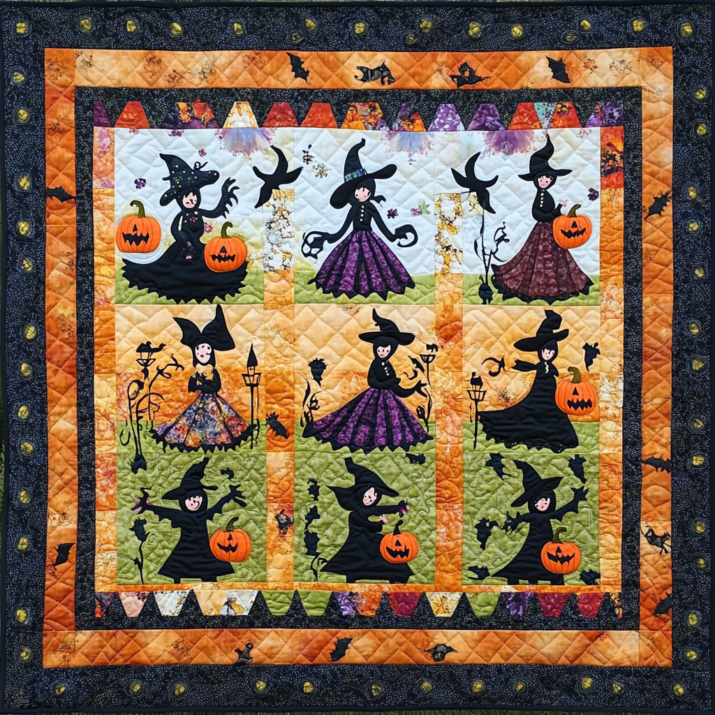 Halloween Witches TAI040924290 Quilt Blanket