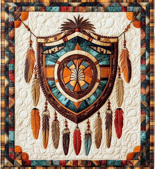 Native American Shield DAI101224058 Quilt Blanket