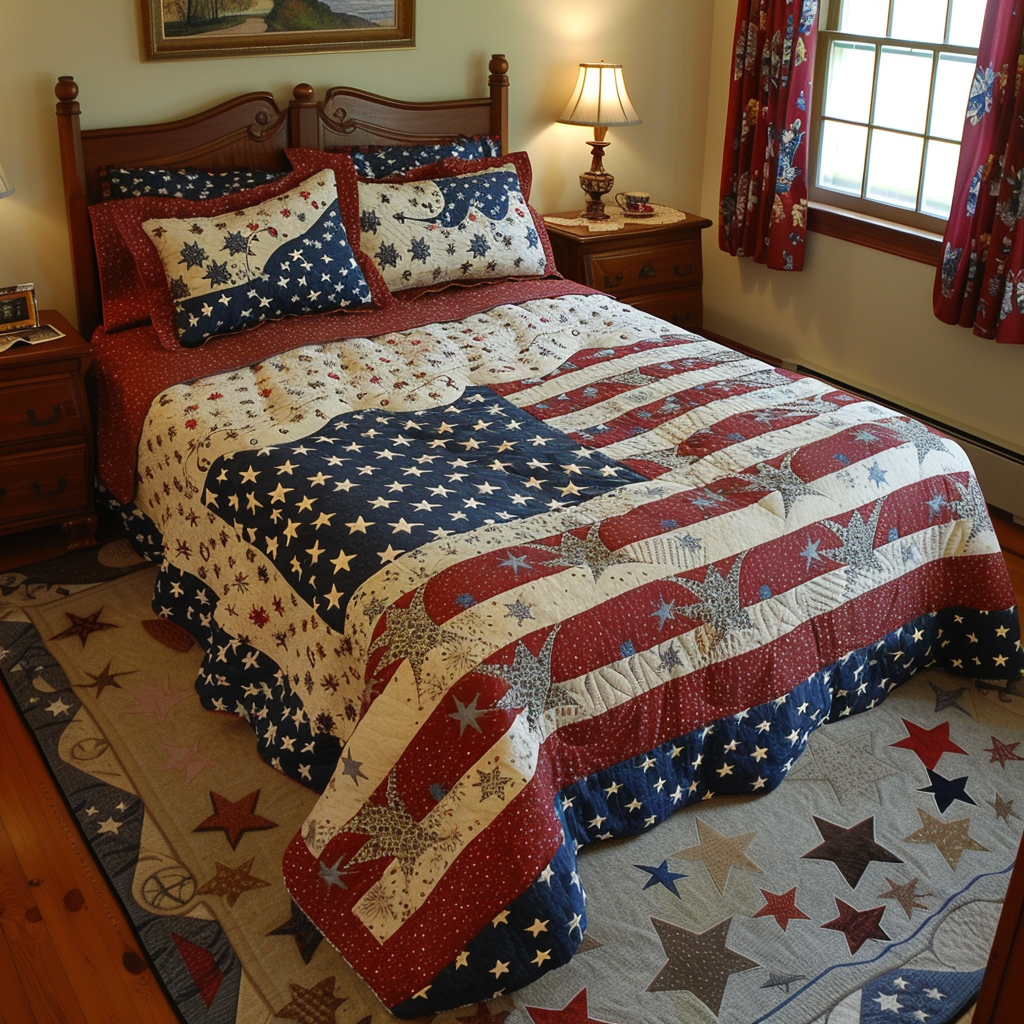 Patriotic TAI100724056 Quilt Bedding Set