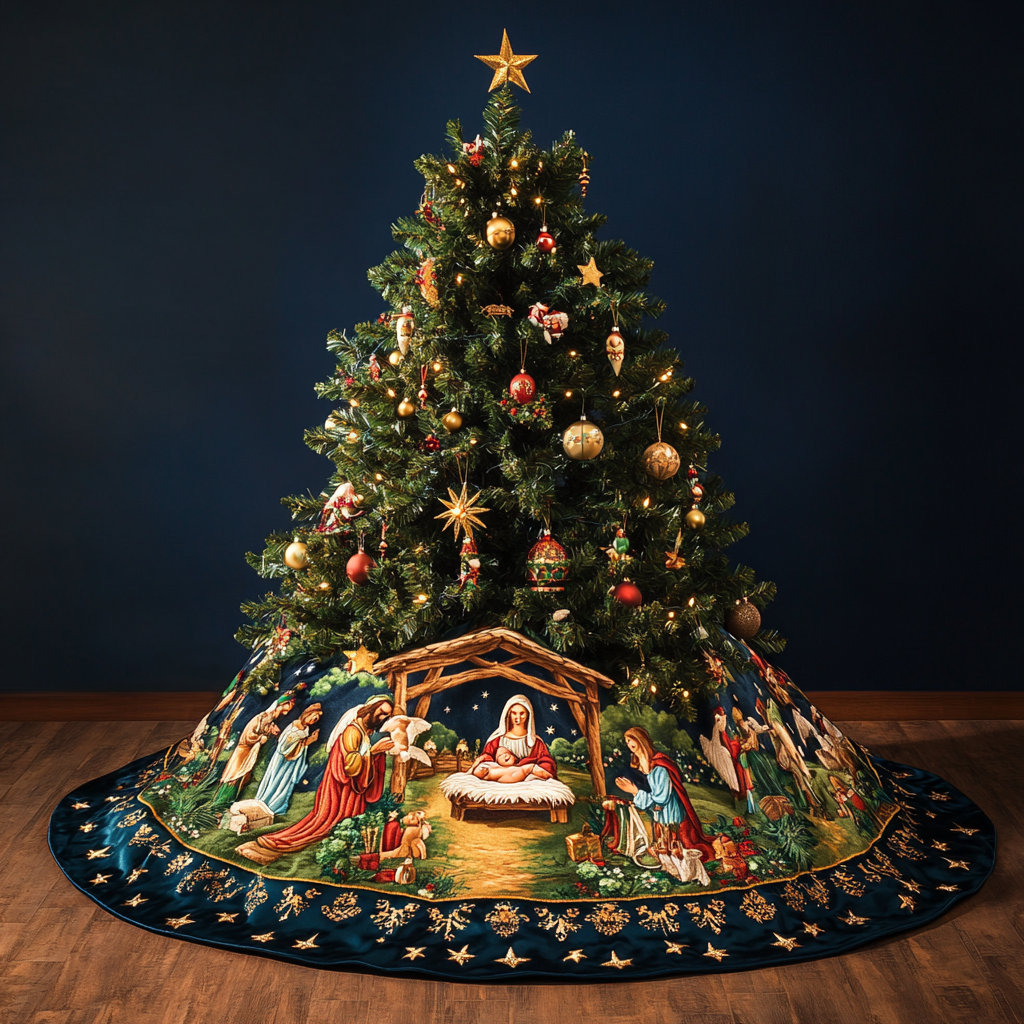 Nativity TAI021024086 Quilted Tree Skirt